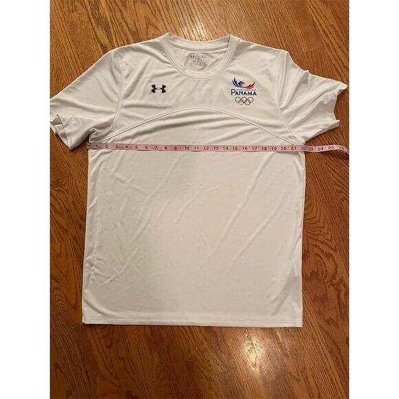 Under Armour Men's White  TShirt L Olympic Committee Logo Casual - Picture 1 of 9